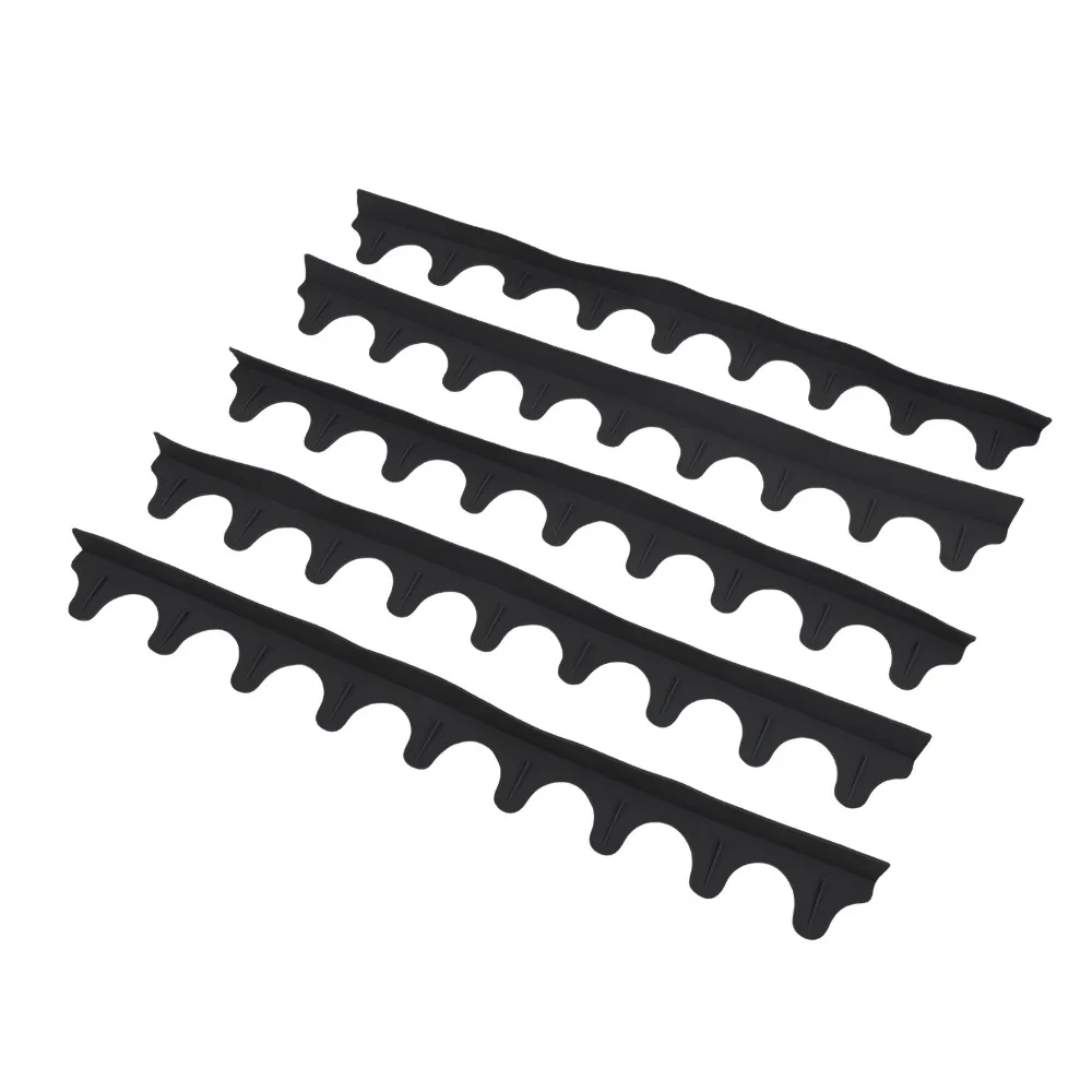 5 PCS Silicone Stove Gap Cover Black Heat Resistant Kitchen Gap Filler Cuttable Easy to Clean Oven Gap Cover Kitchen Countertop