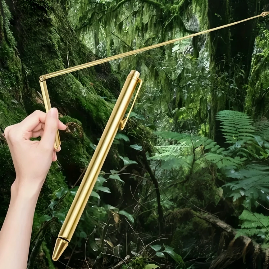 2pcs Copper Dowsing Rod, Divining Rods Upgraded Flexible Rotation Tool, Solid Copper and Brass Dowsing Rods, Detect Golden,Water