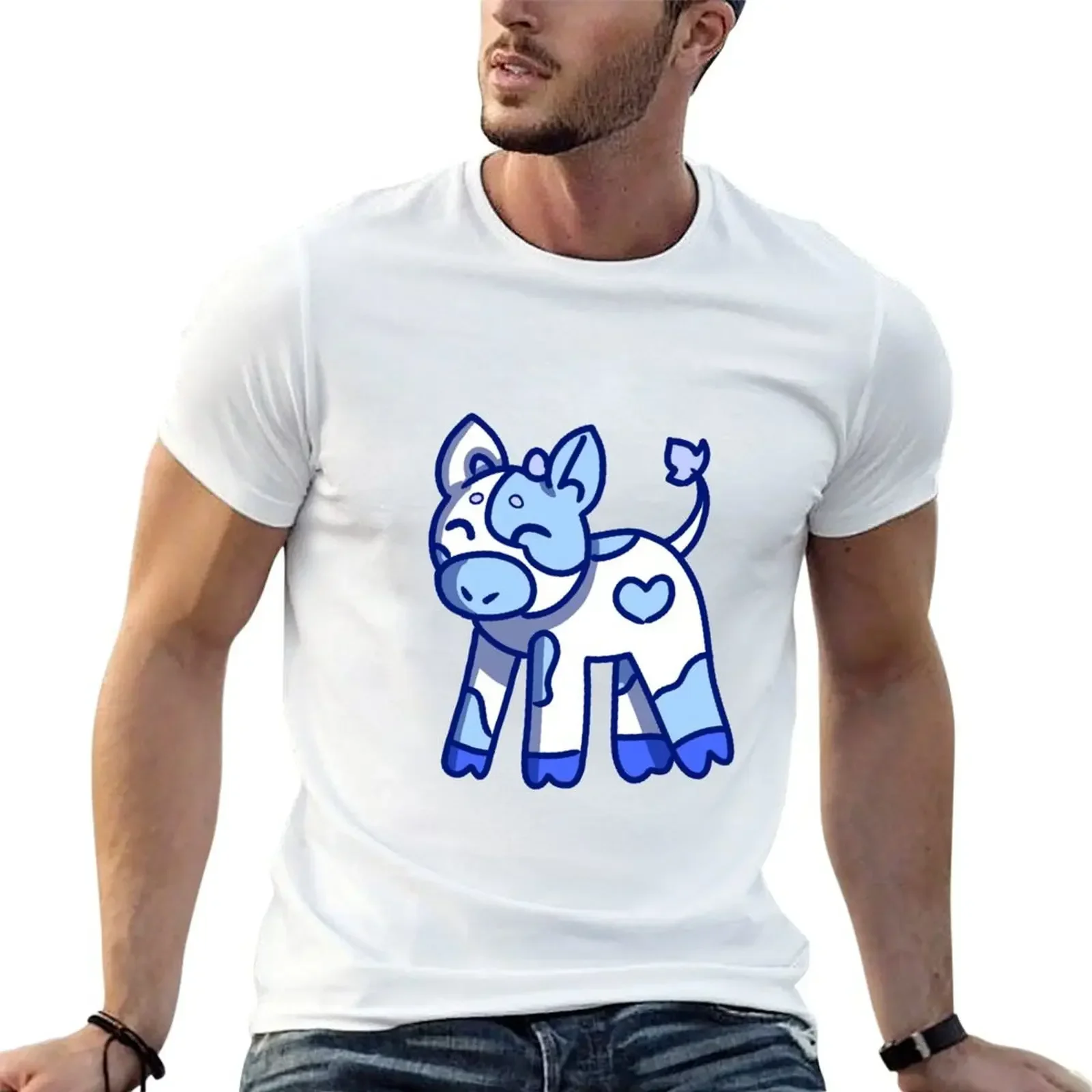 

Blueberry Cows T-Shirt summer clothes cute clothes summer tops vintage anime shirt Short sleeve tee men