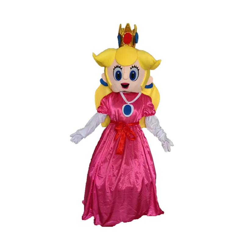 Disfraz de princesa Peach, traje de Mascota, seta, Halloween, Navidad, fiesta de cumpleaños, Cosplay, accesorios de actuación de Anime