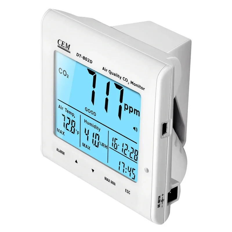 CEM DT-802D Desktop Indoor Air Quality CO2 Monitors Detector Carbon Dioxide Meter