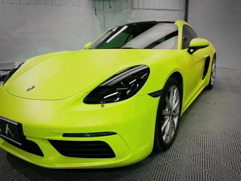 

Highest Quality Ultra Matte Fluorescence Yellow Vinyl Wrap Film Fluorescent Matt Car Wrapping Foil Adhesive