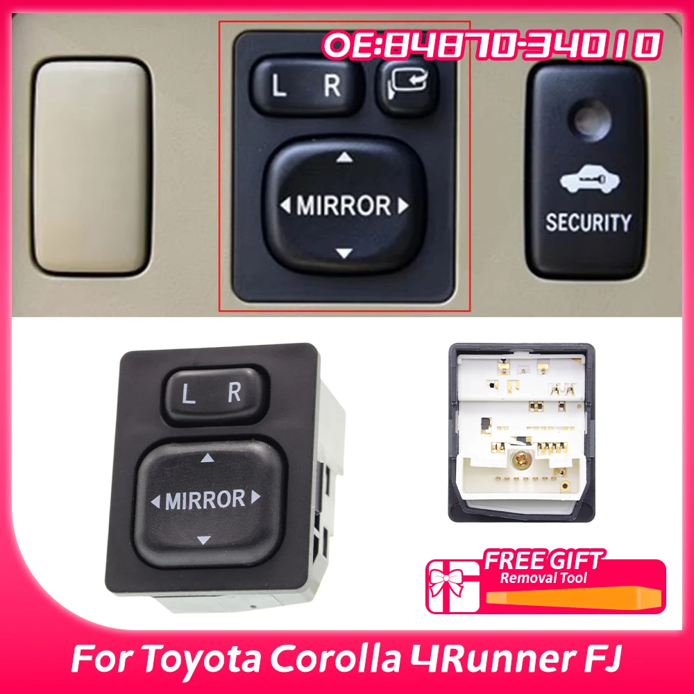 84870-34010 8487034010 Car Outer Mirror Control Switch Button For Toyota Corolla 4Runner FJ Cruiser Tundra Prius C Scion XA