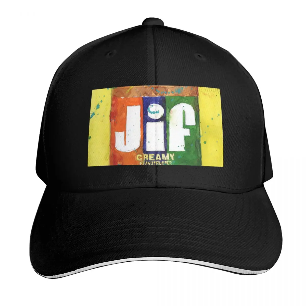 Jif Peanut Butter - Vintage - Kitchen Art Baseball Cap Streetwear Hip Hop Trendy Vintage Retro Embroidered Lightweight Packable