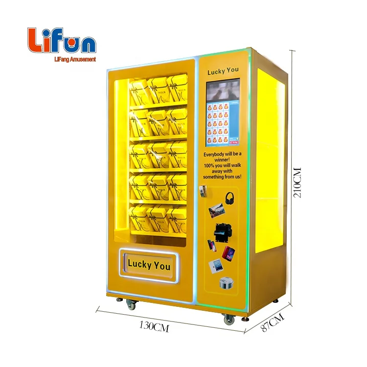 Coin and Banknote Operated Mystery Box Game Vending Machine, Customized Lucky Box Vending Game Machine for Sale