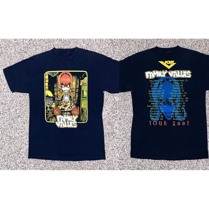 Vintage 2001 Family Values Tour T-Shirt Cotton Classic Unisex S-5XL M354