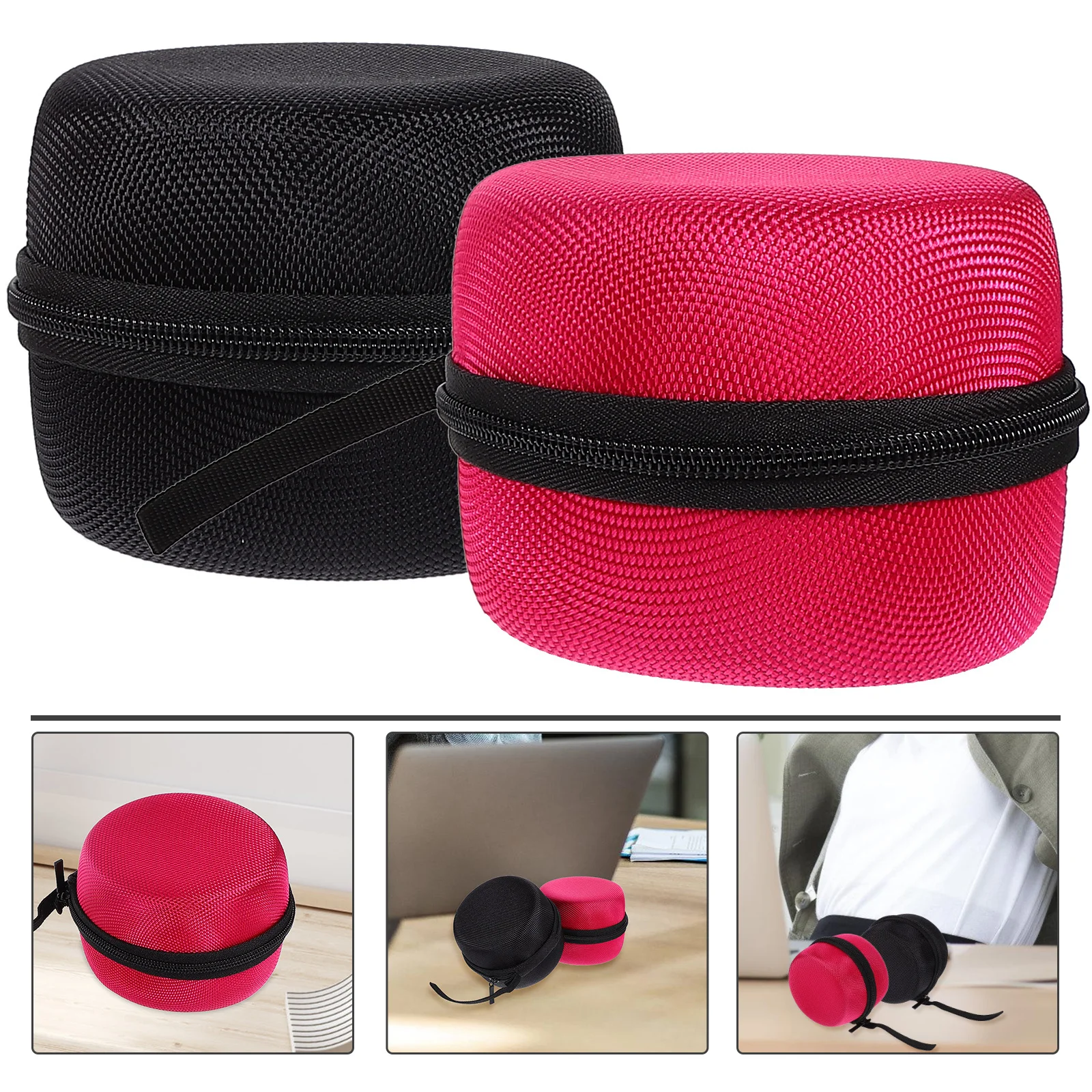 2Pcs Audio Storage Case Portable Speaker Carrier Bag Waterproof Scratch Proof Double Stitched Zipper for Electronic Music Makers