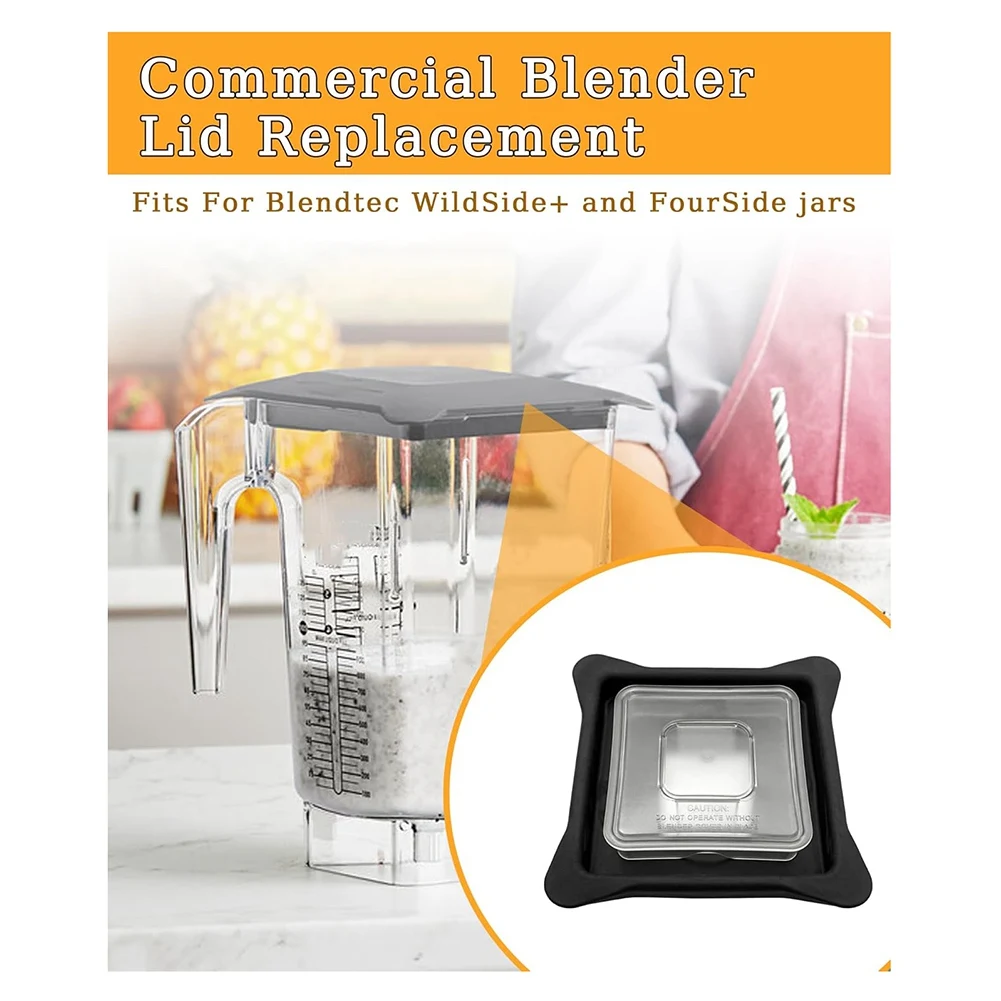 

2026 New Tool Blender Lid Replacement for Blender,Blender Lids Top with Square Clear Plug