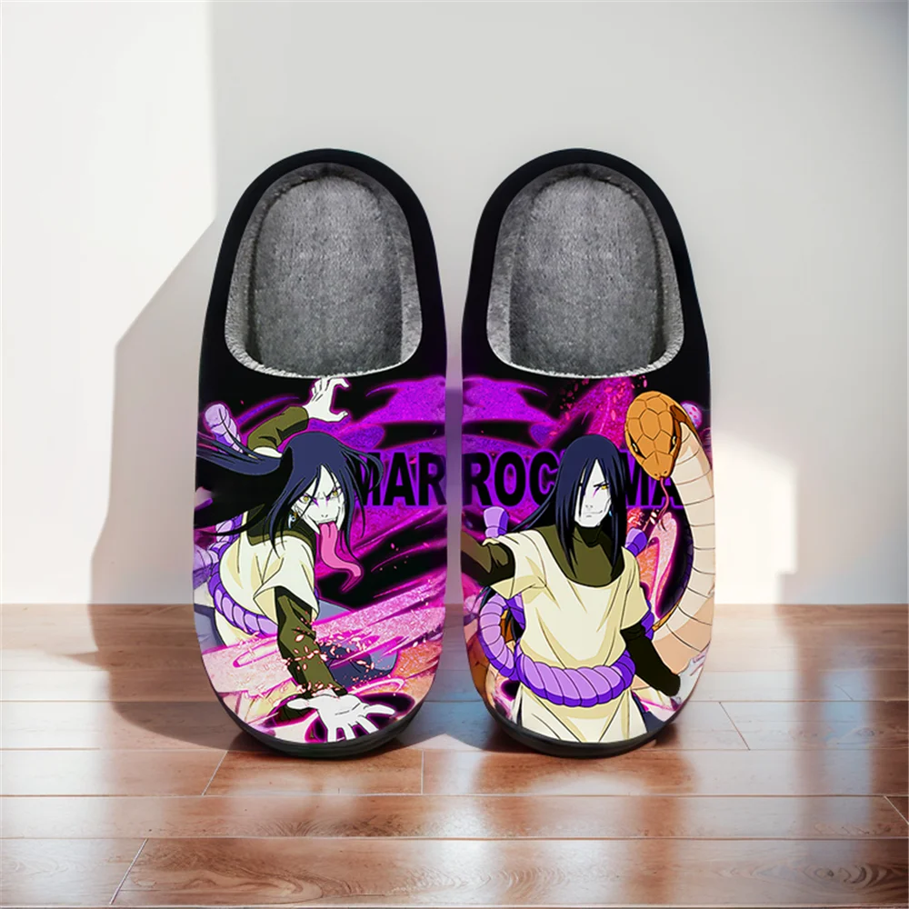 Anime Cartoon Cute Home Slippers NARUTO Cosplay Orochimaru Winter Warm Slippers For Man Woman Boy Girl Unisex Halloween Gift