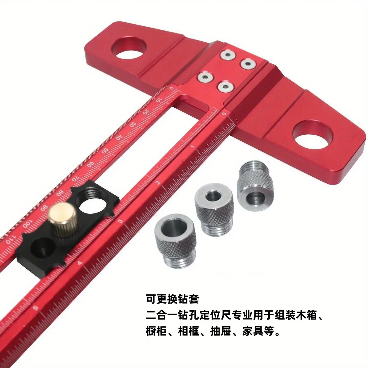 Woodworking 2-in-1 Exit Type Aluminum Angle T-shaped Scribe Ruler Metre British Multifunctional Active Mark Square Ruler