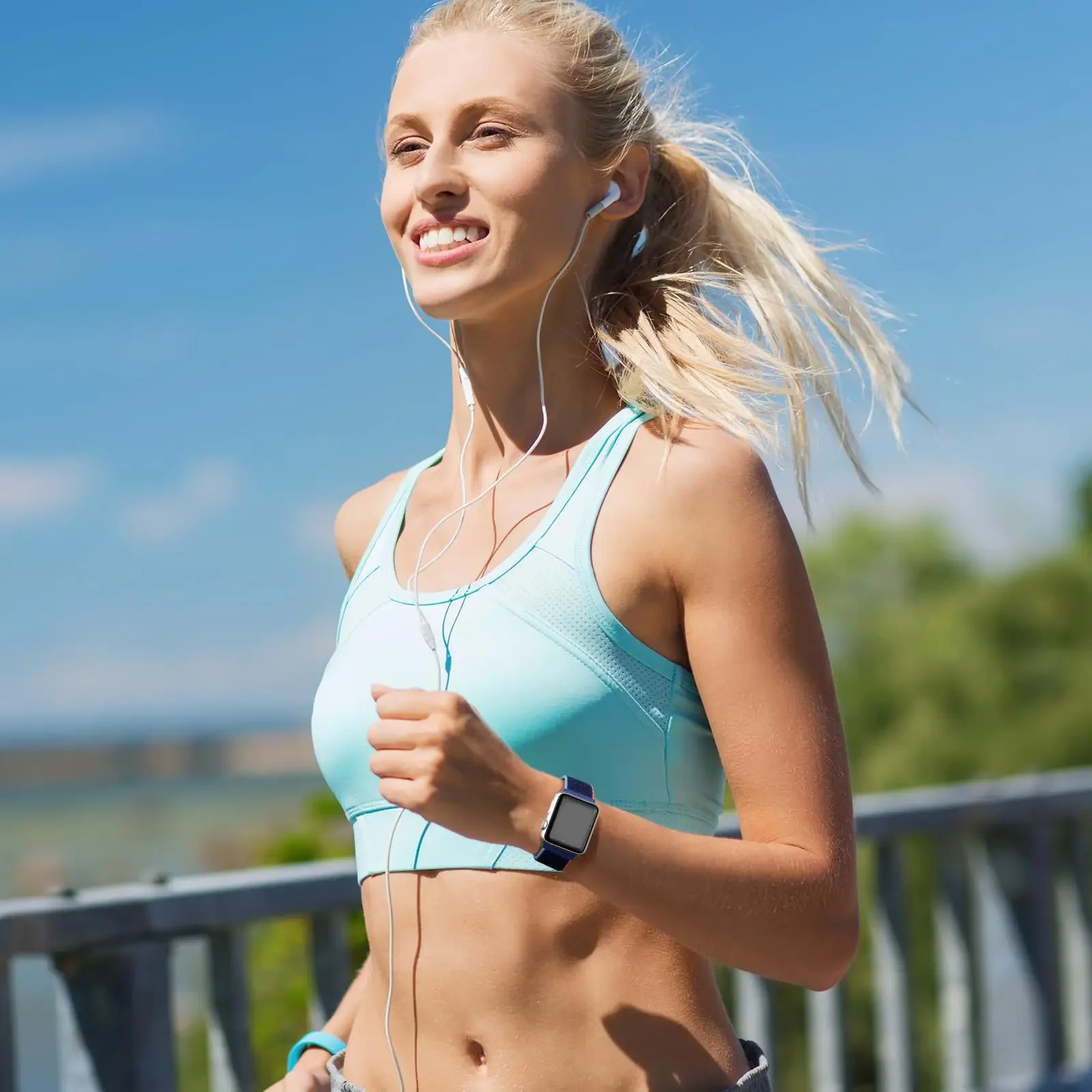 Nylon Strap for Apple Watch 10 42mm 46mm Ultra 2 49mm Breathable Replacement Wristband for IWatch 9 8 7 6 5 4 3SE 45mm 44mm 41mm