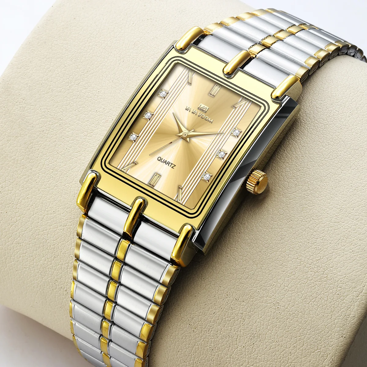 VAVAVOOM Coppia Orologi da Uomo e da Donna Cinturino in Acciaio Inossidabile Business Fashion Orologio Classico Reloj Hombre per Tutte le Occasioni