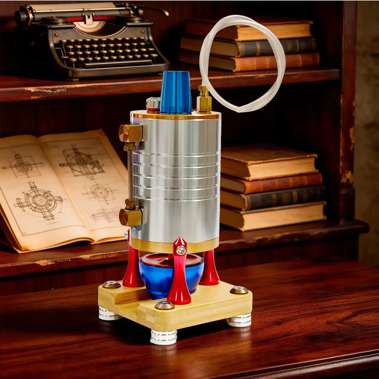 NF Stirling Vertical Boiler Model Aluminum Alloy Teaching Physics Experiment Small Steam Engine Boiler Accessories