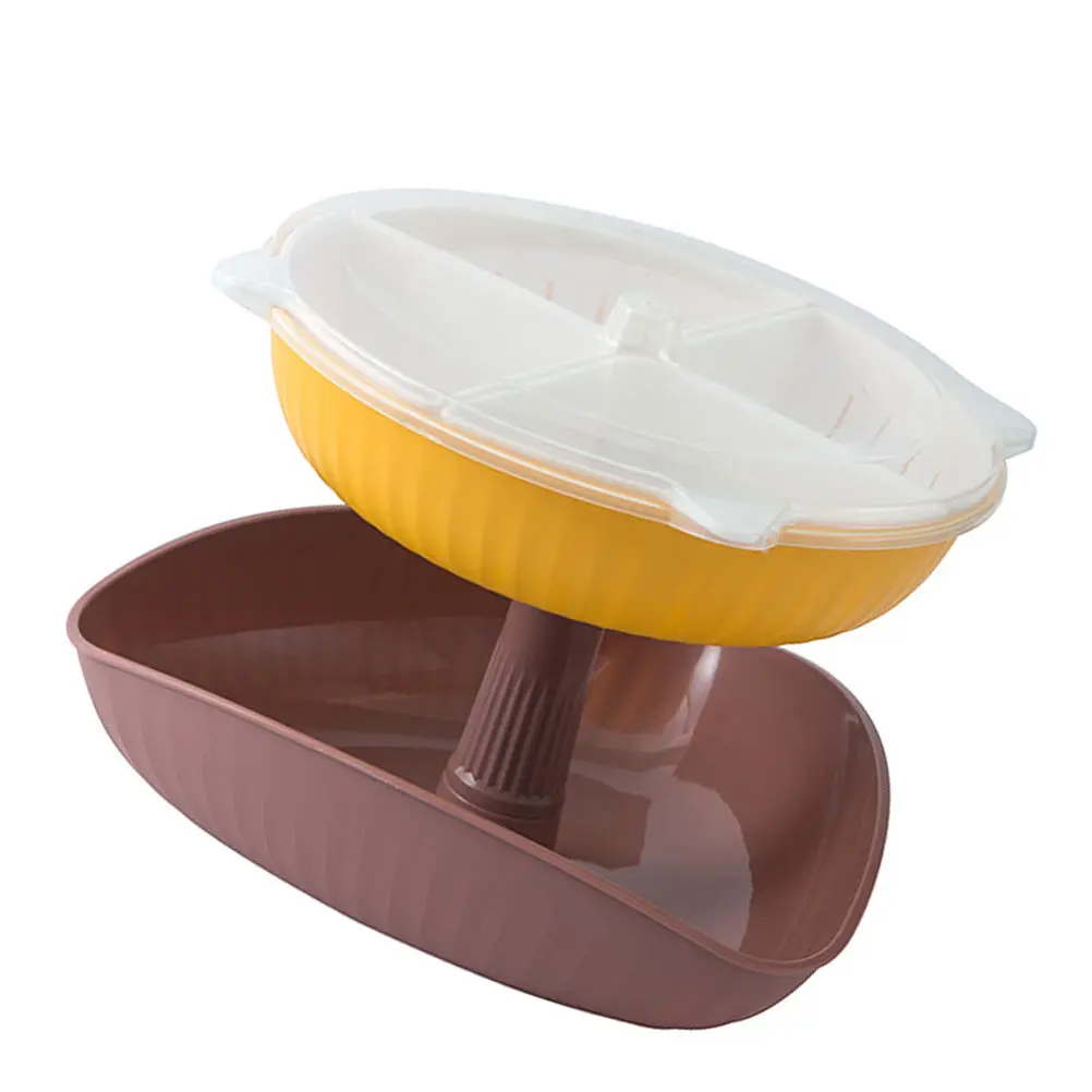 

Plastic Fruit Double layer Drain Basket Kitchen Food Holder Strainer Bowl Vegetable Storage Home Basket Safe Healthy Plastic