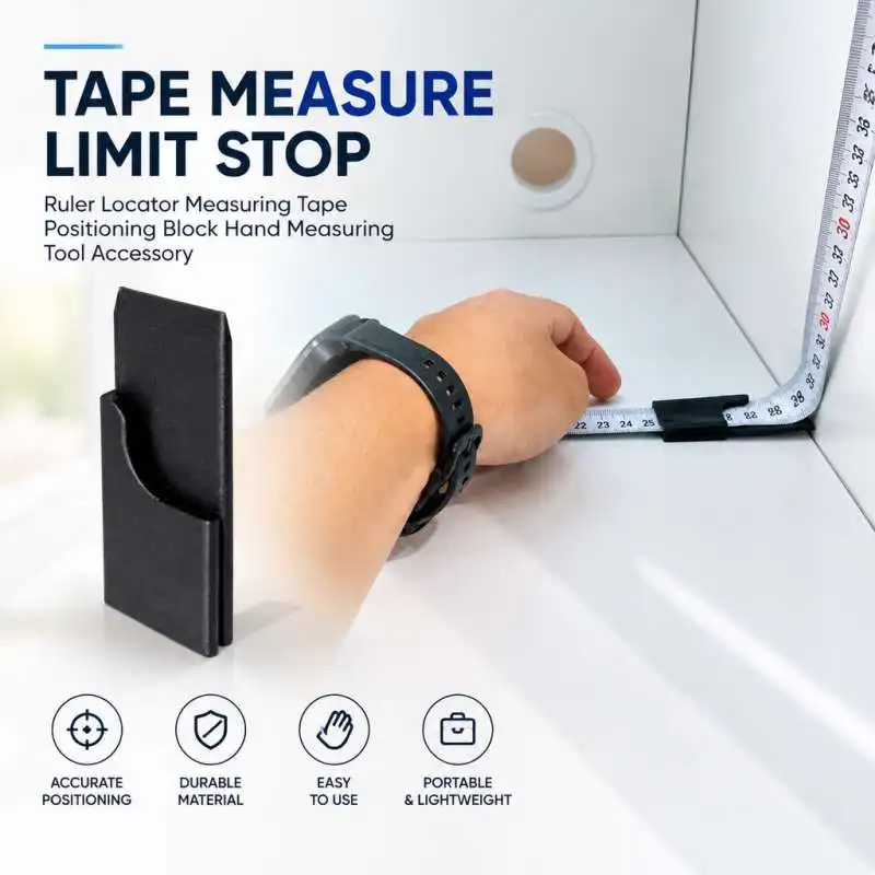 Tape Measure Limit Stop Ruler Locator Measuring Tape Positioning Block Hand Measuring Tool Accessory