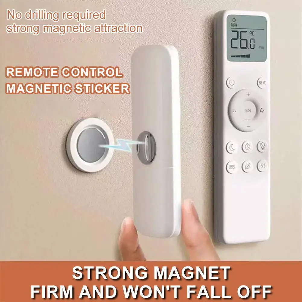 3/6pcs Magnetic Remote Control Holder Wall Mount Adhesive Remote Control Holder Strong Hold Tv Remote Holder For Home Office
