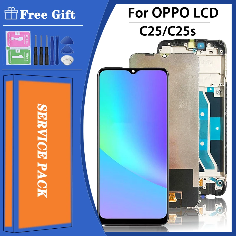 

6.5" Screen for Oppo Realme C25 C25S RMX3195 RMX3193 LCD 10 touch screen digitizer assembly for RealmeC25 Display