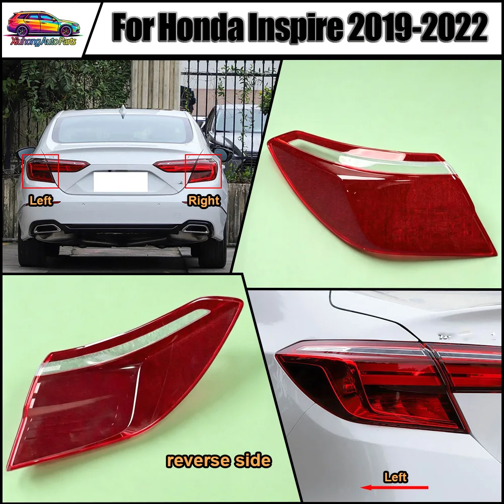 For Honda Inspire 2019 2020-2022 Car Tail Light Cover Rear Outer Tail Lamp Cover Taillight Brake Lights Shell Taillight Lens