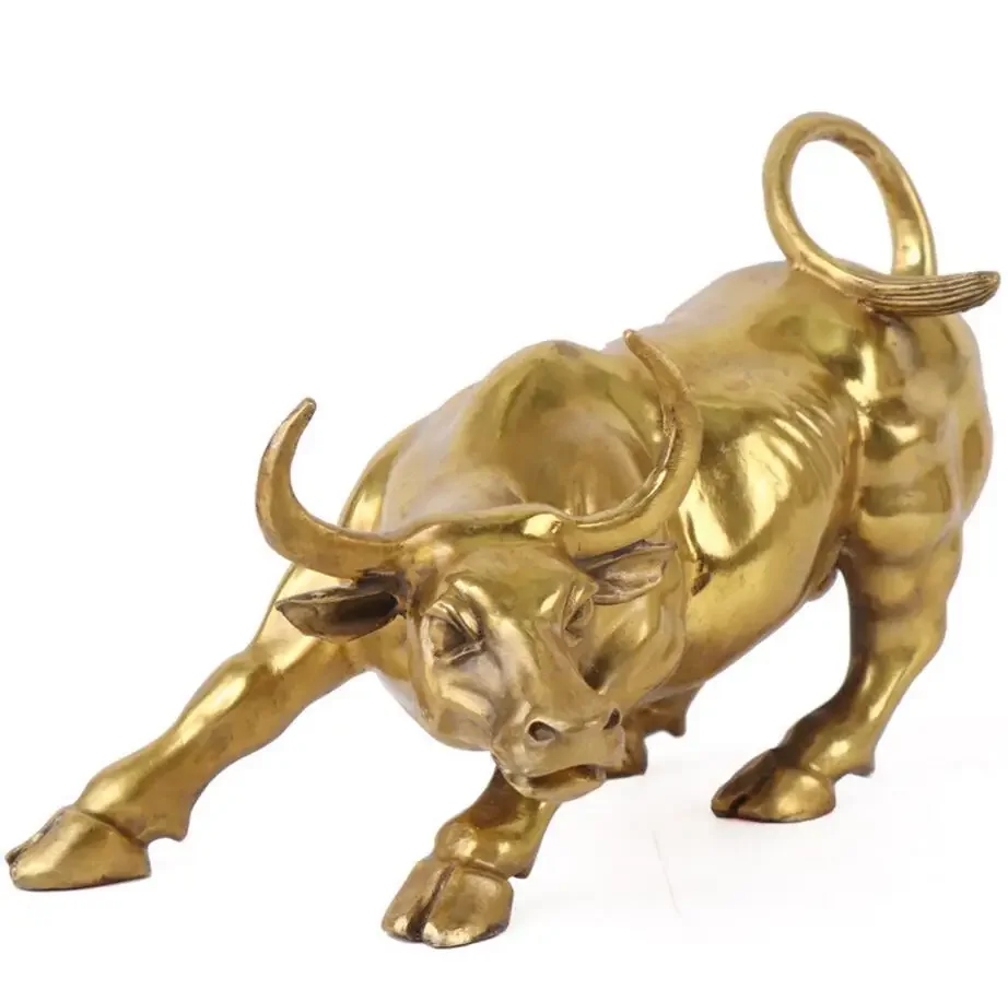 Copper Statue Pure copper wall street cattle ornament cattle 12 zodiac cattle metal craft decoration factory direct sales