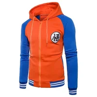 Disfraz de Cosplay de Anime d-dragons, Sudadera con capucha, sudaderas de bola Z, abrigos con cremallera, cárdigan, símbolo de Goku Kame, chaqueta de béisbol informal, Tops