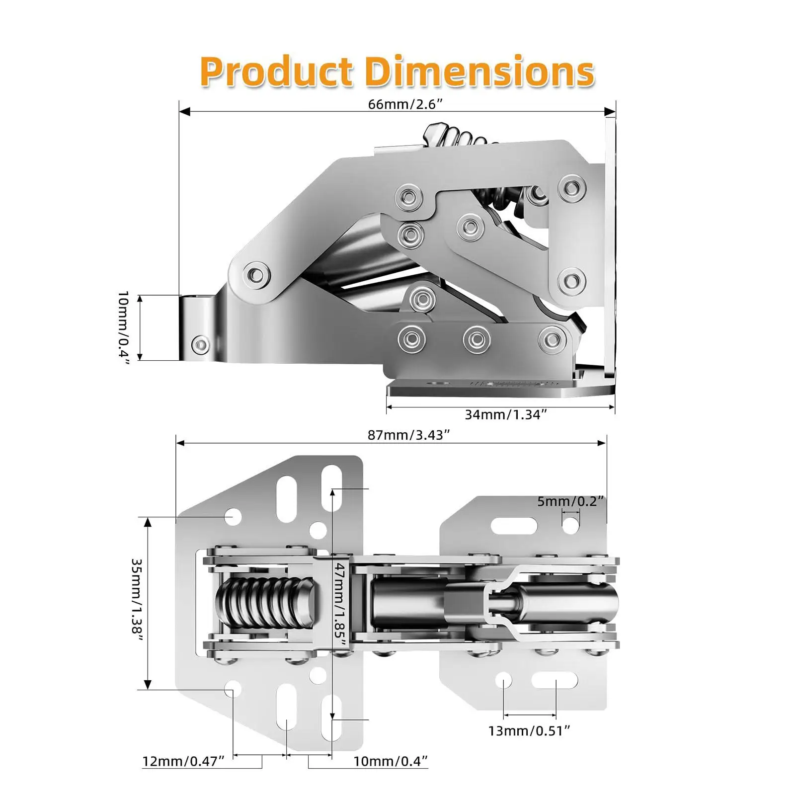 Cabinet Door Hinges Soft Close Loaded Quiet Closing Furniture Hardware for Kitchen Home Campers RV Motorhome Van