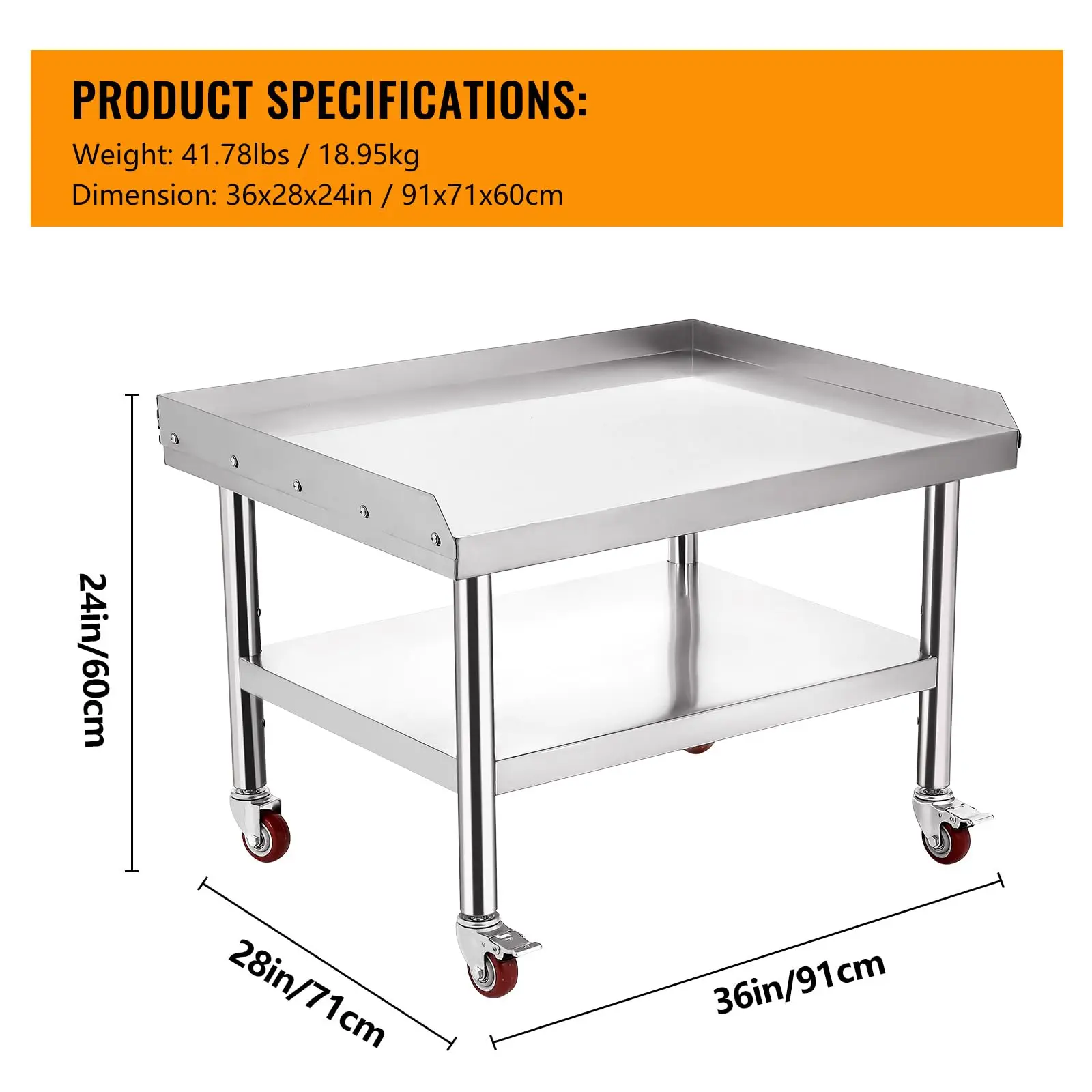 Stainless Steel Equipment Grill Stand Table (24