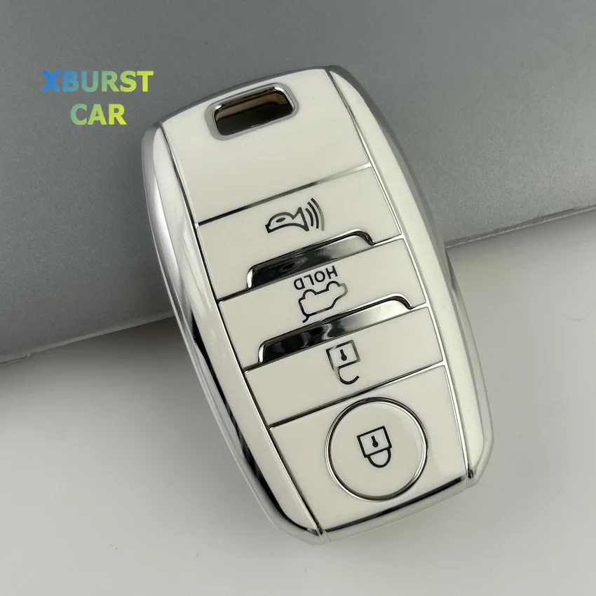 Auto Shell Fob For Kia Optima Sorento Niro Soul 3Buttons TPU Car Key Cover Case Holder For Kia KX3 KX5 K3S RIO Ceed Cerato