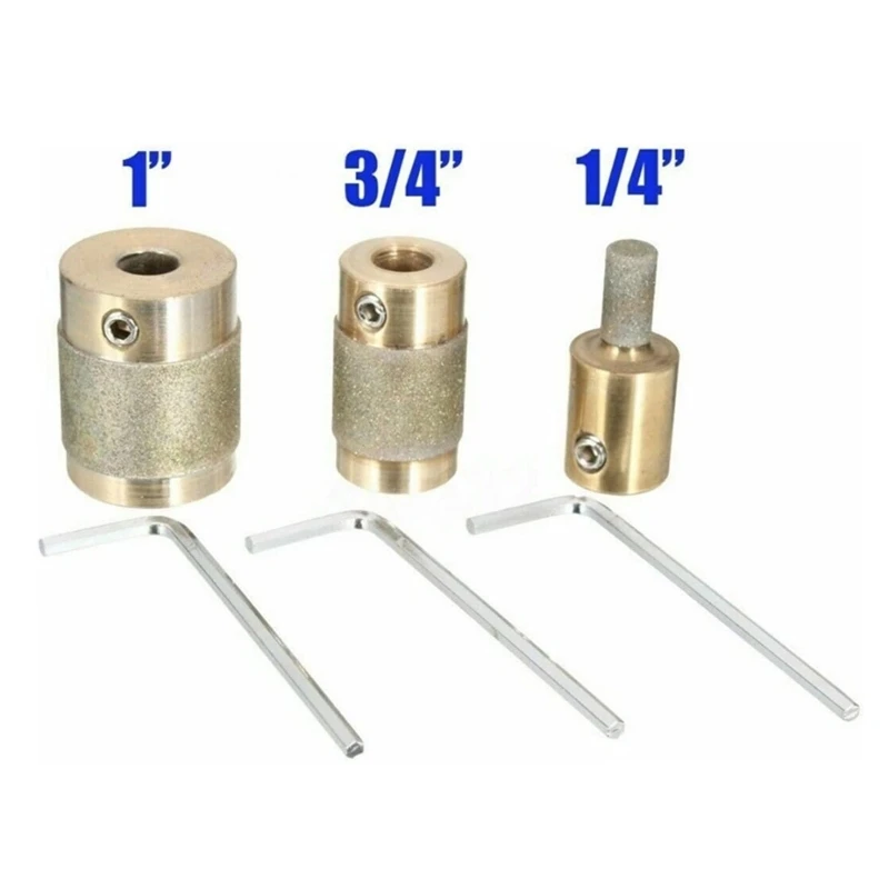 3 Sizes Brass Core Stained Glass Grinder Bits & Diamond Grinder Bit Head Tools Stain Glass Tools & Supplies Durable