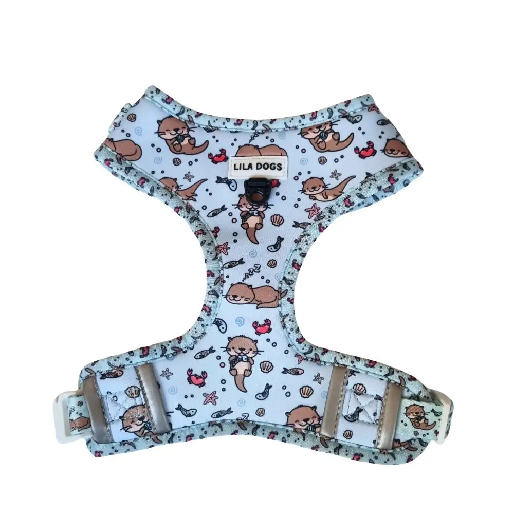 Arnés ajustable  para perro diseño OTTER.  Disponible en tallas de la XXS a la L. Arnés ajustable en cuello y pecho para perros de todos los tamaños. Marca Lila Dogs