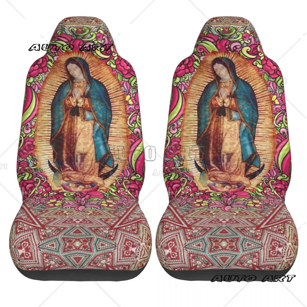 Our Lady Of Guadalupe Virgin Mary Mexican Virgin Mary Car Seat Cover Custom  Universal Front Protector Accessories Cushion Set