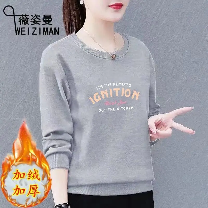 

Cotton Hoodie with Women's Fleece New Style Fashionable and Versatile Loose Hoodie