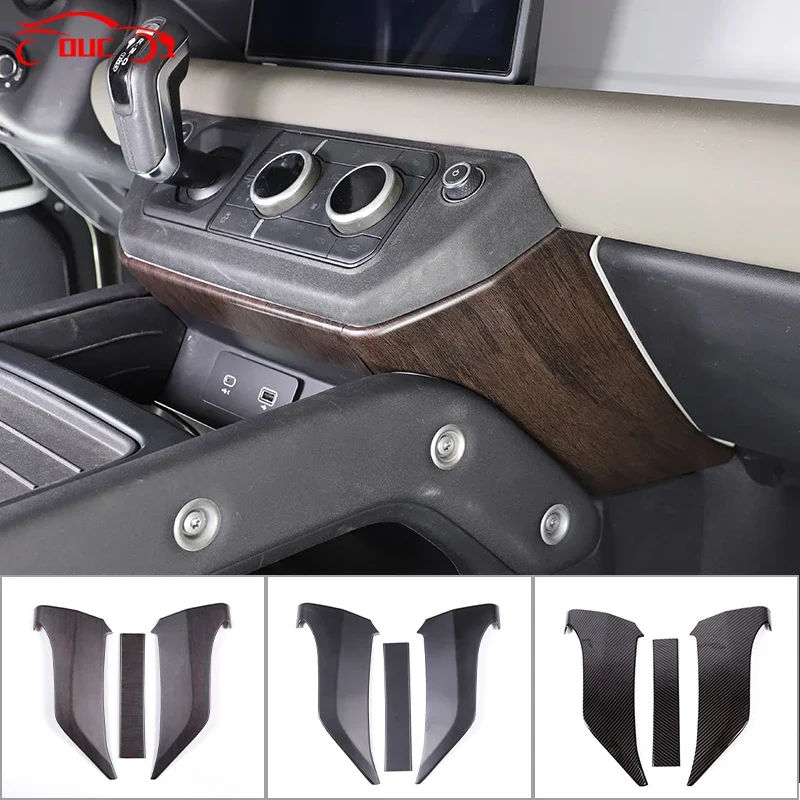 

ABS Matte Black Center Console Knee Side Panel Cover Decorative Sticker For Land Rover Defender 90 110 2020-2025 Car Accessories