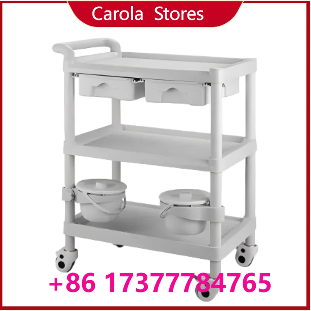 MTR-ABS Medical Trolley ABS Drawer & Basket Design 50KG Load Hospital Mobile Medical Furniture Cart