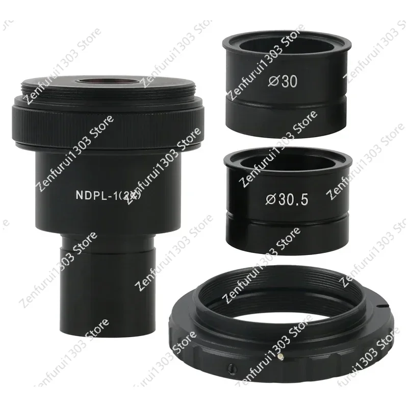 23.2mm 30mm 2X T2 Mount Biological Microscopio Stereo Microscope Adapter Lens