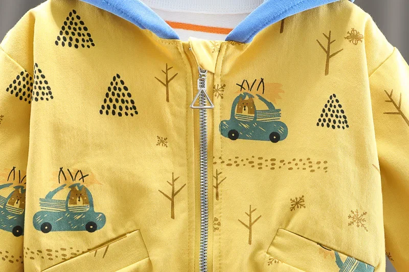 0-4 years old autumn new fashion cute car baby suit boys and girls long-sleeved striped three-piece children\'s sports suit