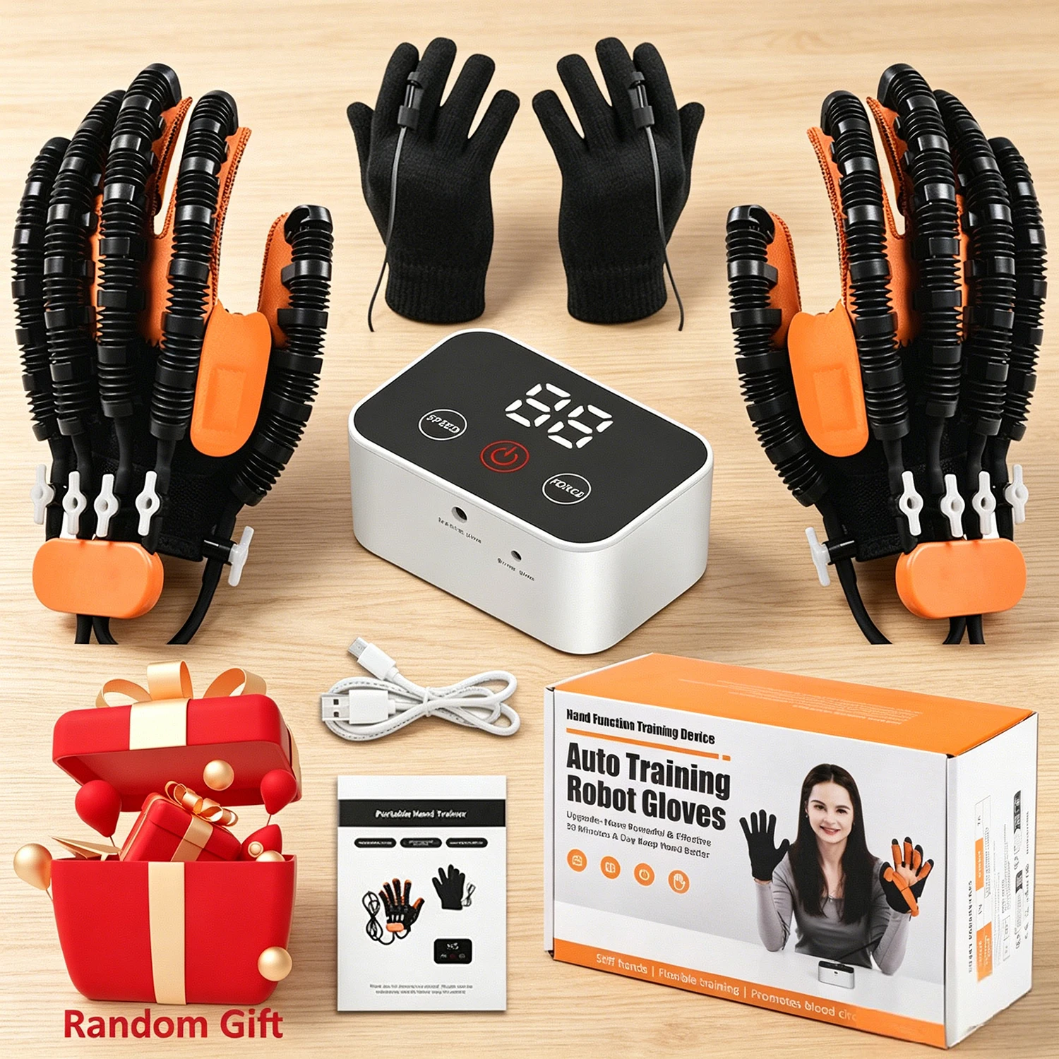 

New Hand Rehabilitation Robot Gloves for Stroke Hemiplegia Finger Trainer Rehabilitation Exercise Rehab Exerciser Rehab Devices