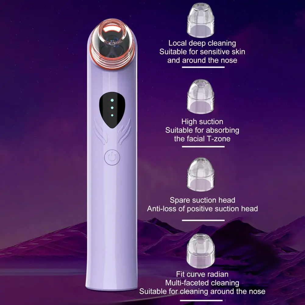 Extractor de vacío de poros y espinillas, lupa para la piel, removedor de espinillas, vacío con cámara para eliminación de acné, recargable por Usb para hombres
