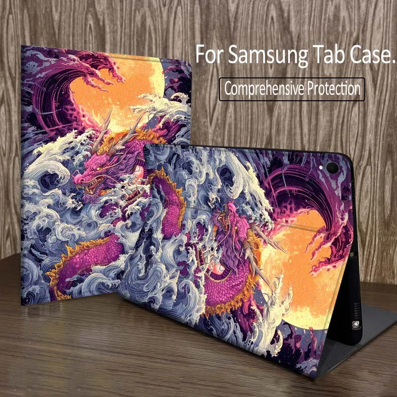 Ancient style anime dragon Tablet Case For Samsung Galaxy Tab A A7 A8 A9 A11 S6 S11 Lite Plus 10.1 10.4 10.5 Inch 2022 2025