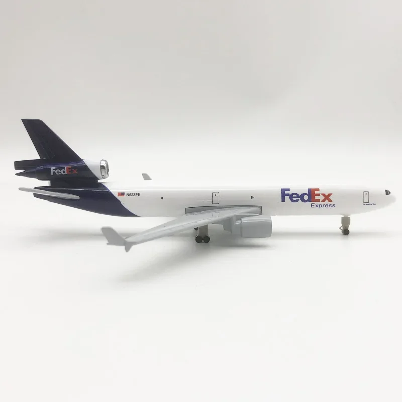 20cm Alloy Metal Air FEDEX EXPRESS MD MD-11 Airlines Diecast Airplane Model Plane Aircraft with Langing Gears Wheels Aeroplane