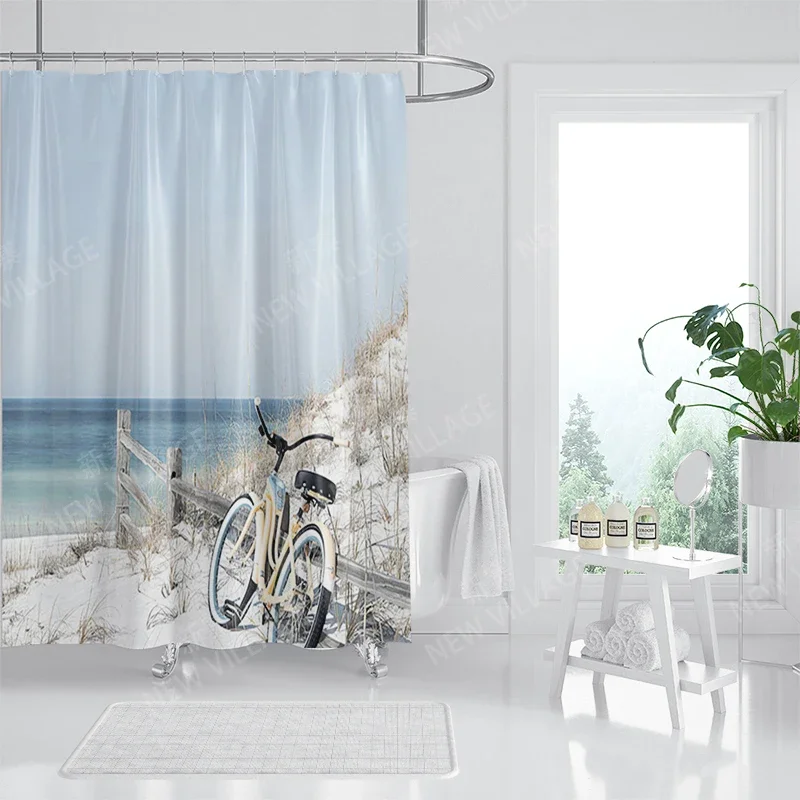 Waterproof fabric shower curtains Bathroom curtain accessories 180x200 Bath curtain for shower 240*200 nordic boho decoration