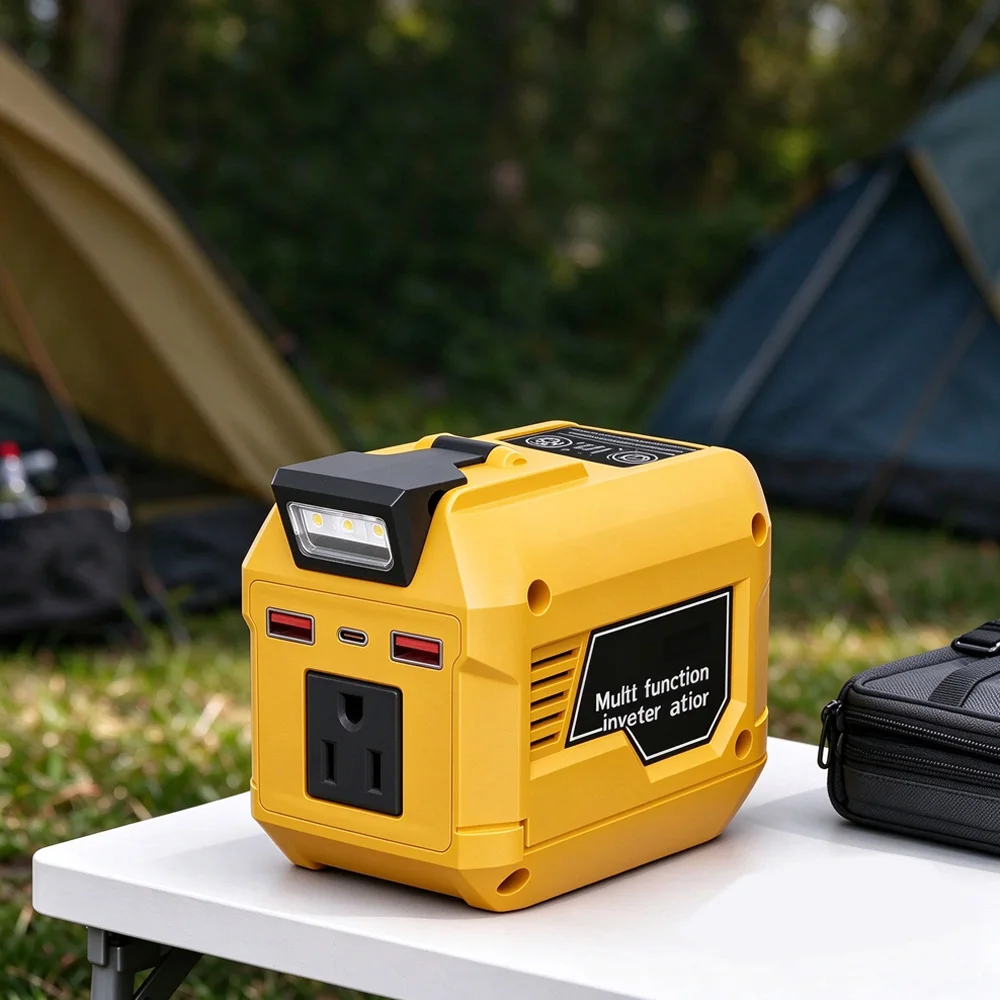 Portable Power Inverter 250W DC 12V to AC 110V Power Converter Compatible with Dewalt 20V Battery, US Plug