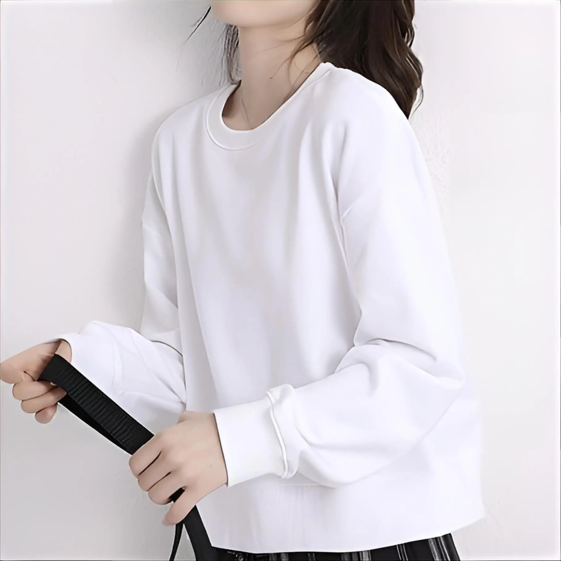 

Махровая толстовка без шапки, женская зимняя одежда, бархатная подкладка на флисовой подкладке, утепленная, с заниженными плечами, современный массивный подол в рубчик для девочек