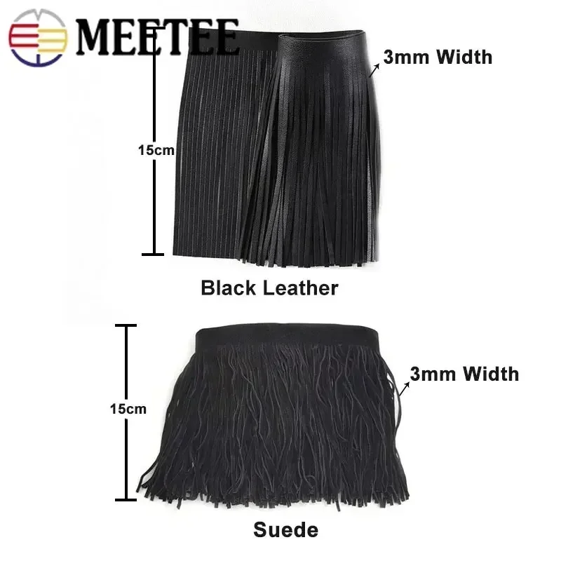 2M 10/15/20/25/30cm Tassel Fringe For Clothes Suede Leather Trim Lace Ribbon Handbag Skirt Decoration Trimming DIY Accessories