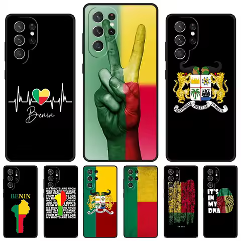 Benin Flag phone case For Samsung Galaxy S24 S23 S22 Ultra Note 10 20 Plus S8 S9 S10 S20 S21 FE Cover