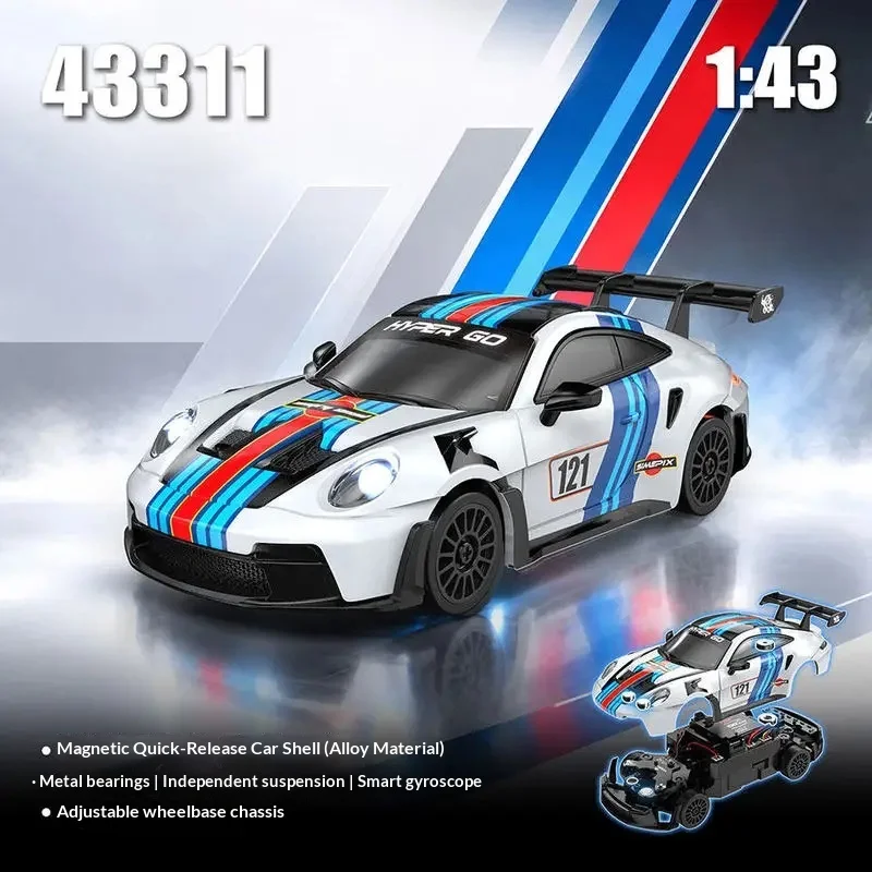 MJX HYPER GO 43311 1/43 RC Racing Car Electric Drift Vehicle With Bright LED Lights Desktop Hobby Model For Adult Collectors