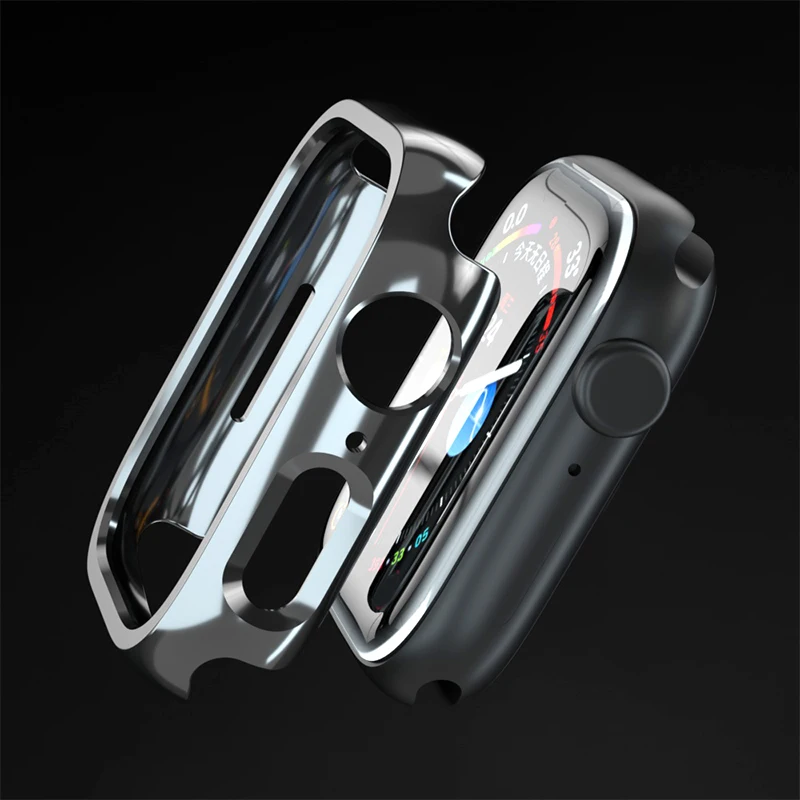 PC Cover for Apple Watch Case 45mm/44mm/41mm/40mm Hollow Bumper No Screen Protector for iWatch Series 9/8/7/6/se/5/4 accessories