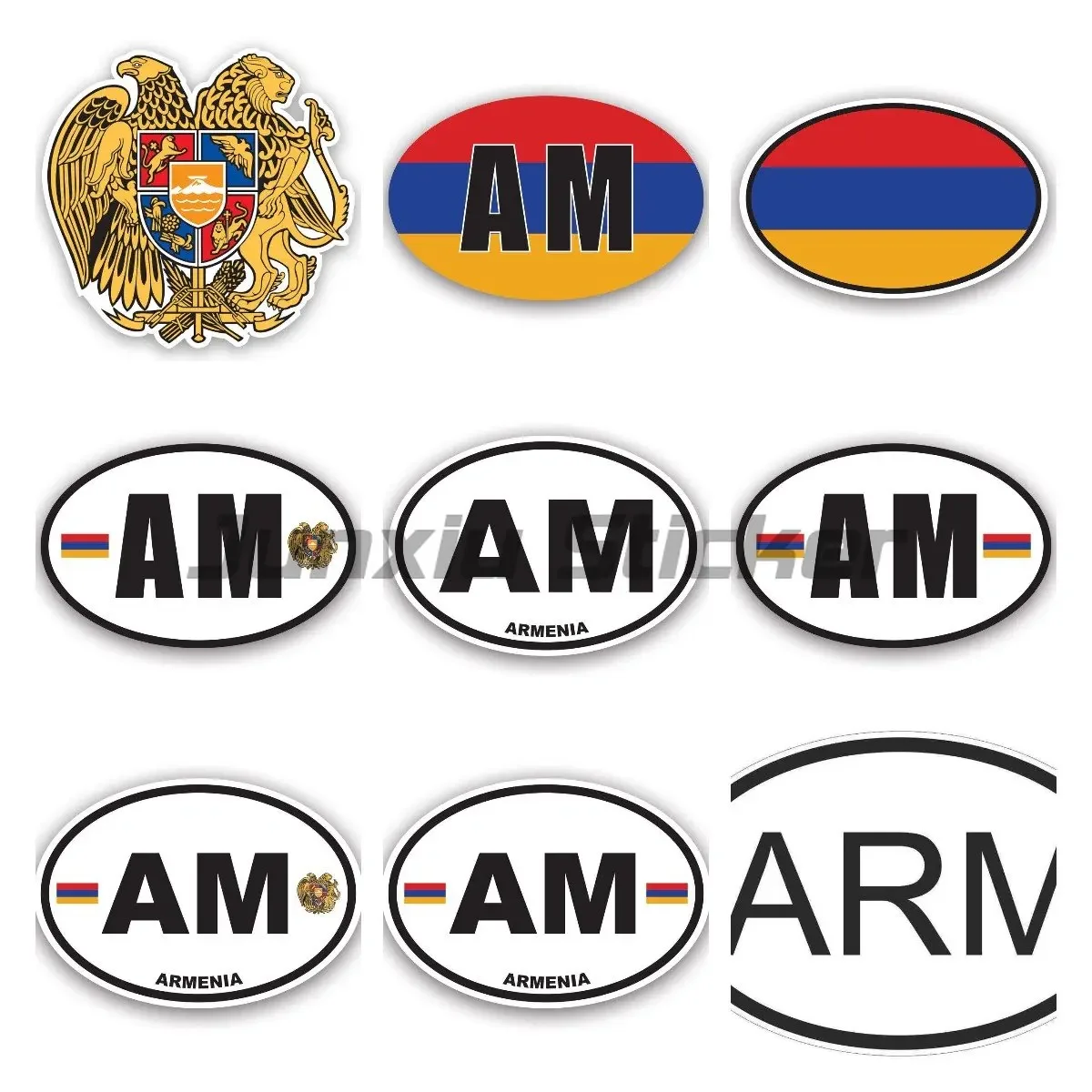 

Armenian National Flag Brand Car Sticker Decal Decor for Auto Motocross Racing Laptop Helmet Trunk Vinyl Waterproof Decal