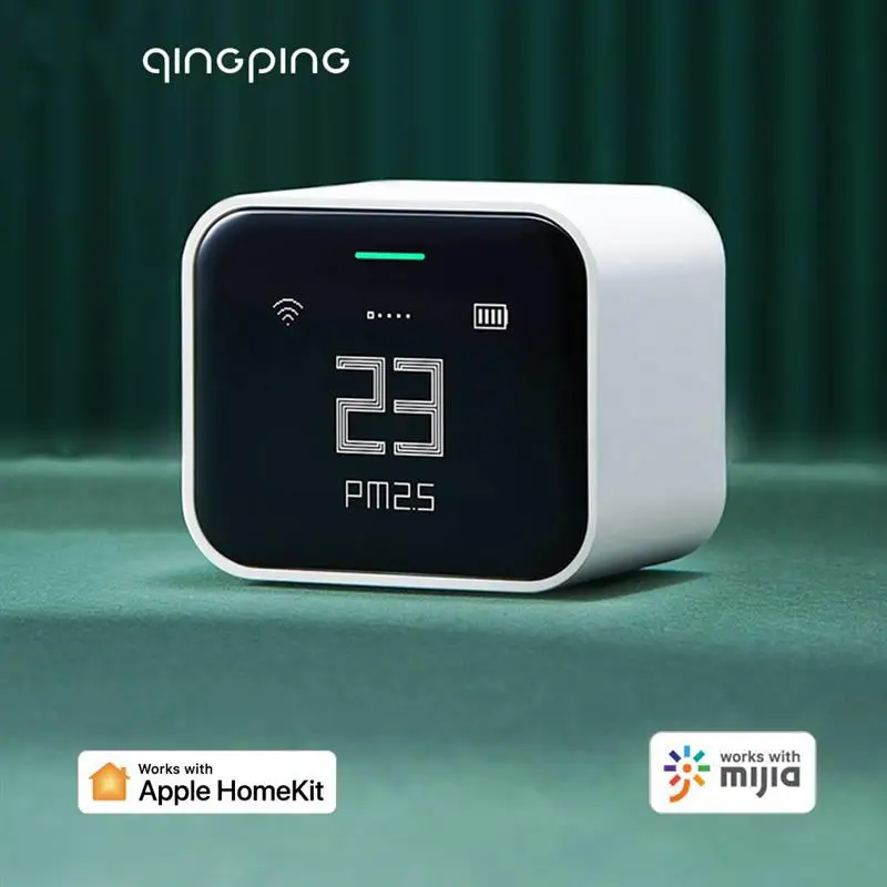 Top! Qingping Air Detector lite Retina Touch IPS Screen Touch Operation pm2.5 Mi home APP Control Air Monitor work with apple