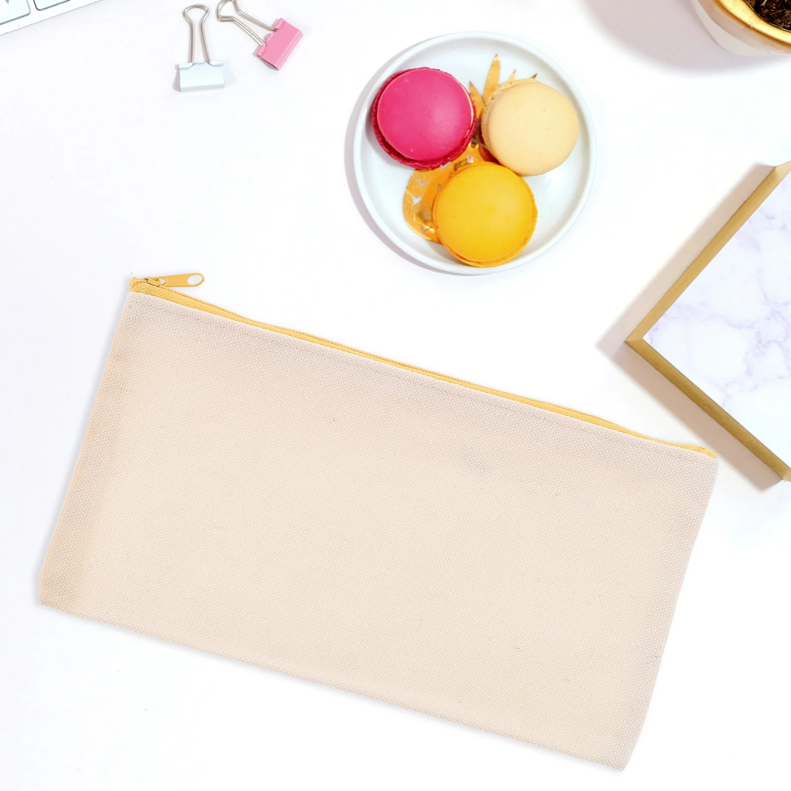 

5 Pcs Pencil Case Canvas Storage Bag Diy Graffiti Makeup Bags Painting Blank Makeup Bags Toiletry Pouch Bulk
