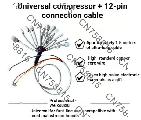Ring & Pipe Temp Sensor Replacement Kit for Inverter AC，Universal Air Conditioner Temperature Sensor Prob